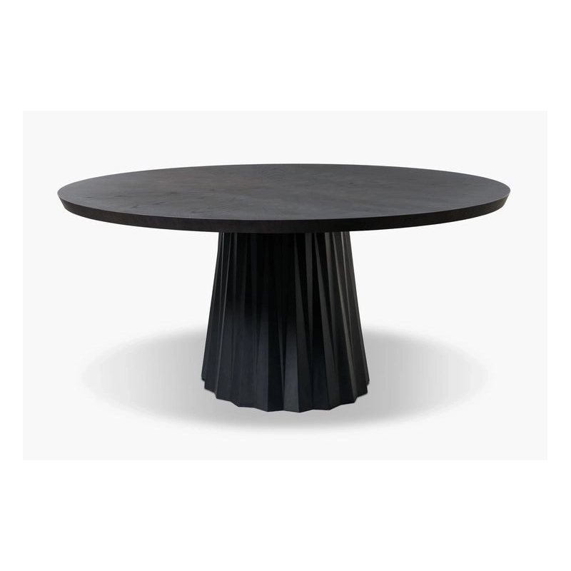 Mulyoharjo Modern Black Round Dining Table Mulyoharjo Modern Black Round Dining Table