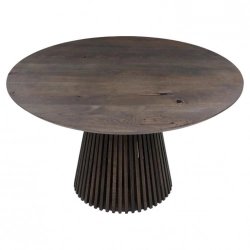 Mulyoharjo Modern Oval Dining Table in Walnut Wood