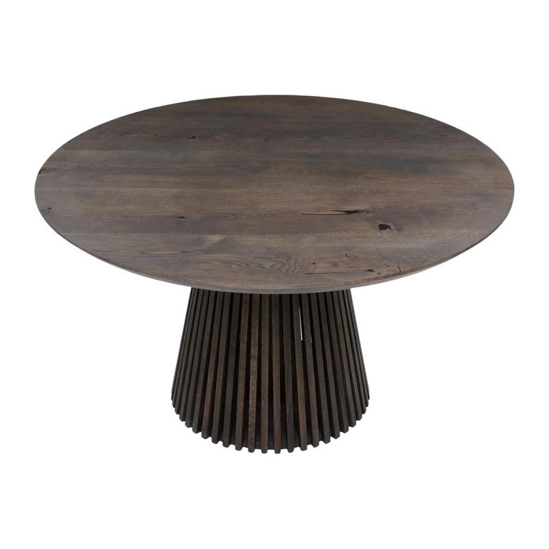 Mulyoharjo Modern Oval Dining Table in Walnut Wood