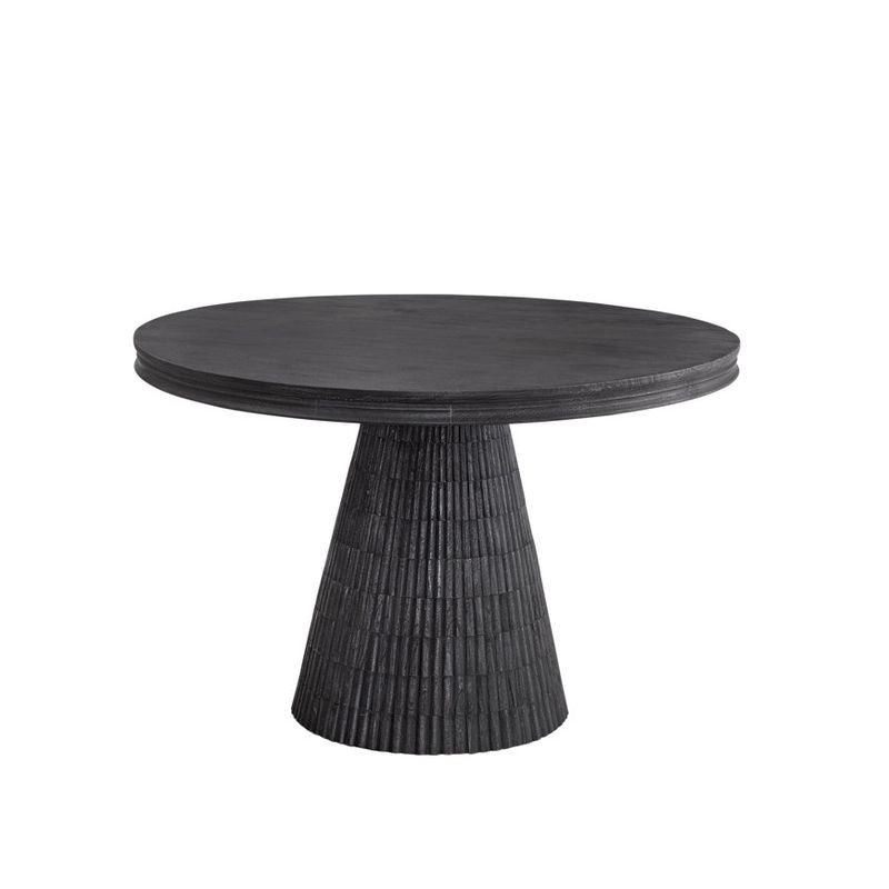 Mulyoharjo Mid-Century Modern Walnut Round Dining Table Mulyoharjo Mid-Century Modern Walnut Round Dining Table