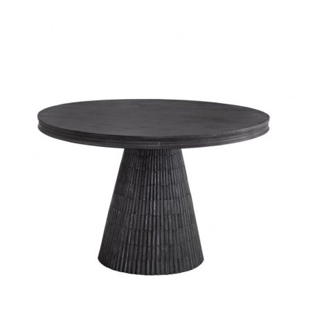 Mulyoharjo Mid-Century Modern Walnut Round Dining Table