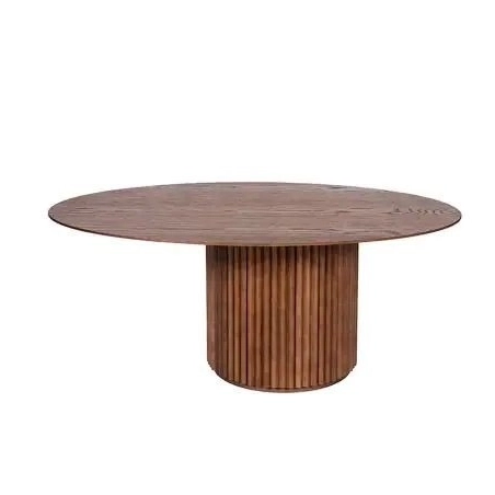 Mulyoharjo Mid-Century Modern Round Dining Table in Solid Wood