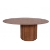 Mulyoharjo Mid-Century Modern Round Dining Table in Solid Wood
