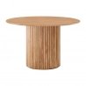 Mulyoharjo Mid-Century Modern Round Wooden Dining Table - Brown Wood