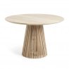 Mid-Century Modern Walnut Wood Round Dining Table