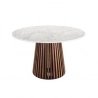 Mid-Century Modern Round Wood Dining Table