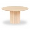 Mulyoharjo Modern Round Dining Table, Natural Wood Dining Table, Contemporary Dining Room Furniture