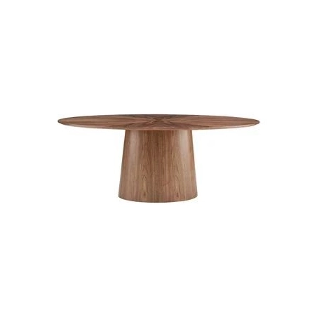 Mulyoharjo Mid-Century Modern Round Dining Table with Terrazzo Top and Wood Base