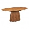 Mulyoharjo Modern Round Wood Dining Table with Slatted Base