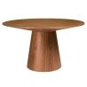 Mulyoharjo Modern Round Dining Table Black Wood Contemporary Design