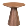 Mulyoharjo Modern Round Dining Table, Solid Wood, Natural Finish