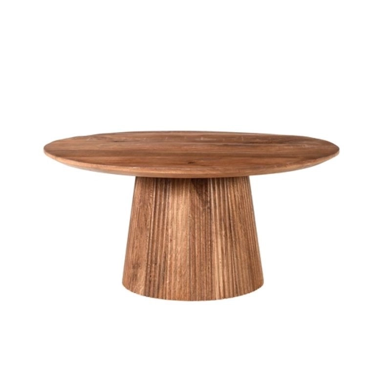 Mulyoharjo Mid-Century Modern Round Dining Table in Black Wood Finish Mulyoharjo Mid-Century Modern Round Dining Table in Black Wood Finish