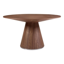 Mulyoharjo Mid-Century Modern Round Dining Table - Wooden