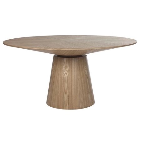 Mulyoharjo Modernist Black Round Dining Table, Wood Construction