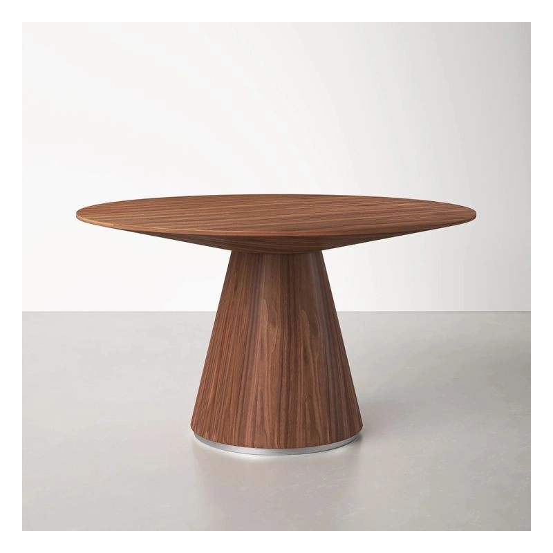 Mulyoharjo Mid-Century Modern Round Dining Table - Solid Wood Mulyoharjo Mid-Century Modern Round Dining Table - Solid Wood