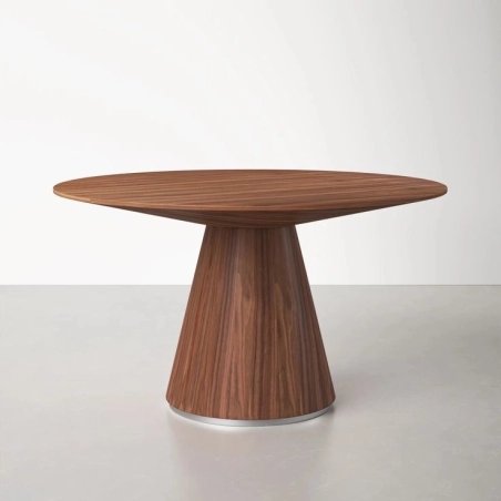 Mulyoharjo Mid-Century Modern Round Dining Table - Solid Wood