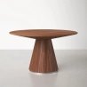 Mulyoharjo Mid-Century Modern Round Dining Table - Solid Wood