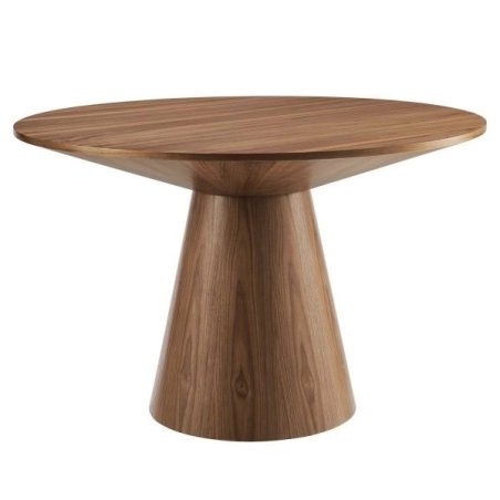 Mulyoharjo Mid-Century Modern Round Wooden Dining Table