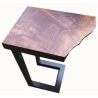 Mulyoharjo Modern Industrial Dining Table, solid wood top with metal legs