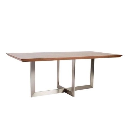 Mulyoharjo Modern Live Edge Dining Table natural wood slab steel legs