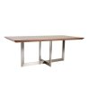 Mulyoharjo Modern Live Edge Dining Table natural wood slab steel legs