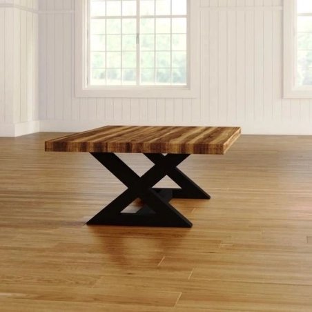 Mulyoharjo Modern Live Edge Dining Table - Natural Wood