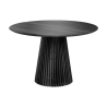 Modern Industrial Dining Table with Wood Top and Metal Legs