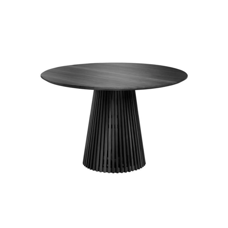 Mulyoharjo Modern Live Edge Dining Table with Natural Wood and Black Metal Legs Mulyoharjo Modern Live Edge Dining Table with Natural Wood and Black Metal Legs