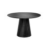 Mulyoharjo Modern Live Edge Dining Table with Natural Wood and Black Metal Legs