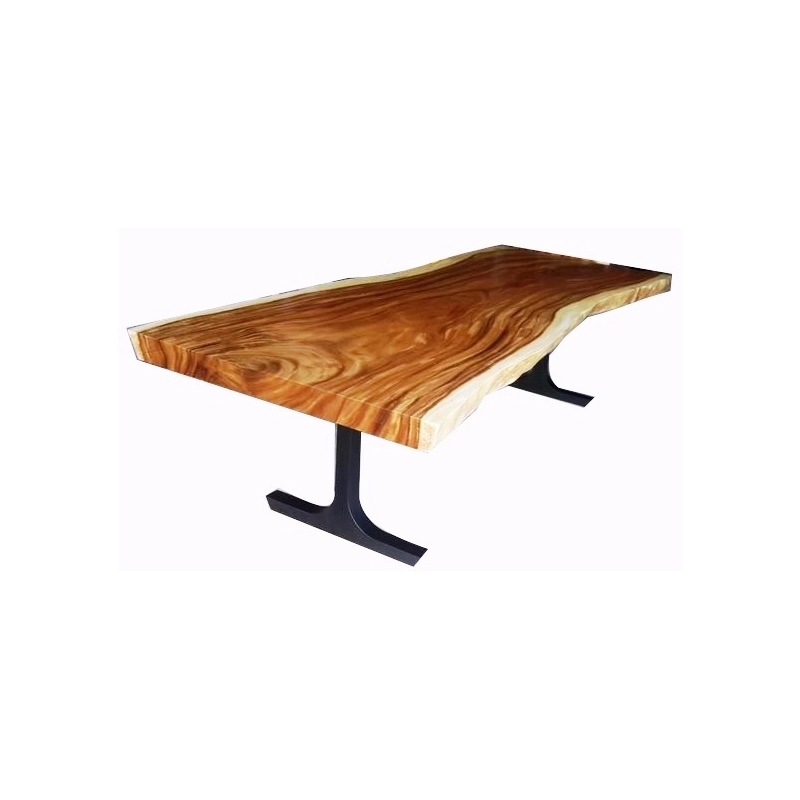 Modern Live Edge Epoxy Resin Dining Table - Natural Wood and Clear Resin Modern Live Edge Epoxy Resin Dining Table - Natural Wood and Clear Resin