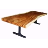 Modern Live Edge Epoxy Resin Dining Table - Natural Wood and Clear Resin