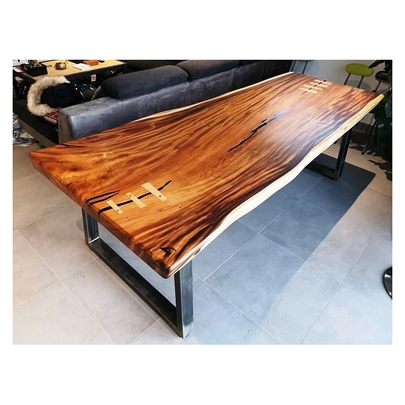 Mid-Century Modern Wood and Iron Dining Table Mid-Century Modern Wood and Iron Dining Table