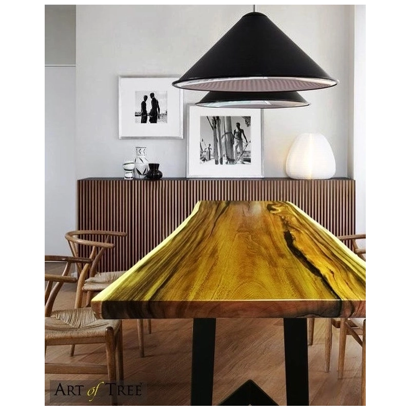 Mulyoharjo Rustic Live Edge Dining Table, solid wood, natural finish Mulyoharjo Rustic Live Edge Dining Table, solid wood, natural finish