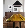 Mulyoharjo Rustic Live Edge Dining Table, solid wood, natural finish