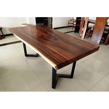 Natural Live Edge Wood Dining Table