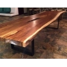 Mulyoharjo Modern River Dining Table with White Epoxy Resin and Natural Wood