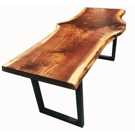 Mulyoharjo Live Edge Dining Table - Natural Wood, Resin Inlay