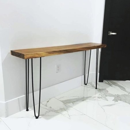 Mulyoharjo Live Edge Dining Table Solid Wood Brown Natural Rustic