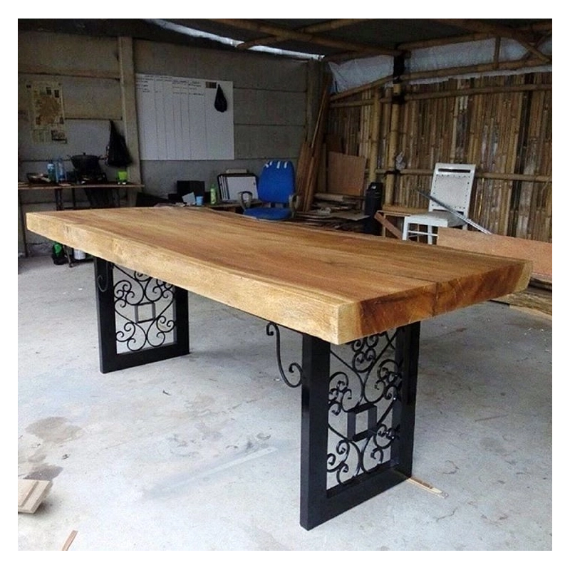 Modern Live Edge Dining Table with Resin River Modern Live Edge Dining Table with Resin River