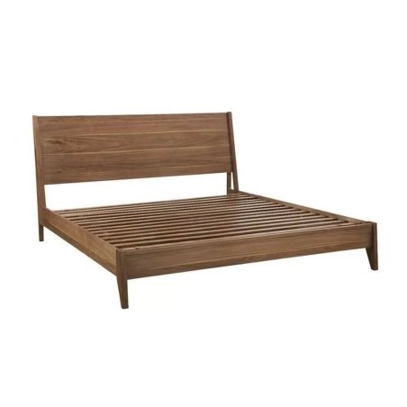 Solid Wood Platform Bed Frame Modern Design Queen Size