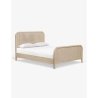 Modern Rattan Wood Bed Frame Coastal Style
