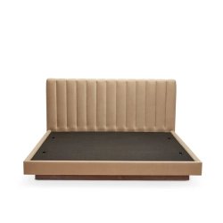 Modern Upholstered Channel Headboard Bed Frame