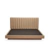Modern Upholstered Channel Headboard Bed Frame