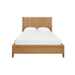 Handcrafted Rattan Woven Bed Frame with Headboard