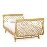 Natural Rattan Woven Single Bed for Bedroom
