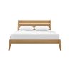 Minimalist Modern Solid Wood Bed Frame with Slatted Headboard