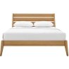 Minimalist Modern Solid Wood Bed Frame with Slatted Headboard