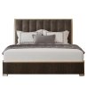 Luxury Upholstered Platform Bed Frame with Fabric Headboard