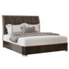 Luxury Upholstered Platform Bed Frame with Fabric Headboard