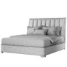 Luxury Upholstered Platform Bed Frame with Fabric Headboard